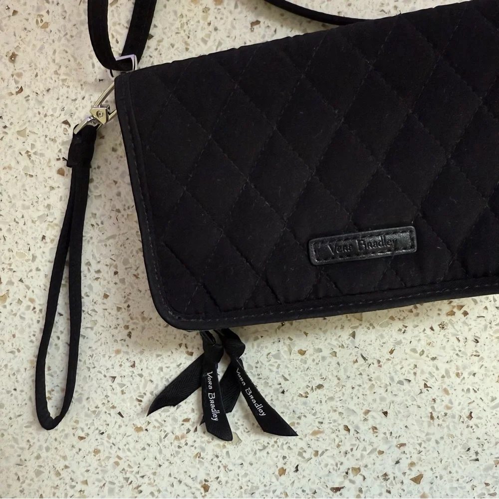 Vera Bradley Black Quilted Crossbody Bag - Picture 2 of 8